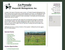 Tablet Screenshot of laprendavineyards.com